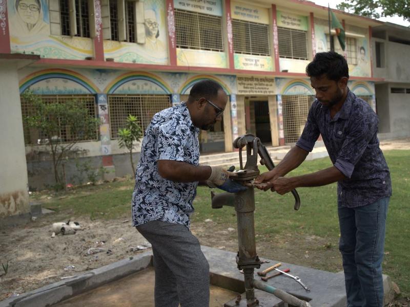 Fixing school water supply