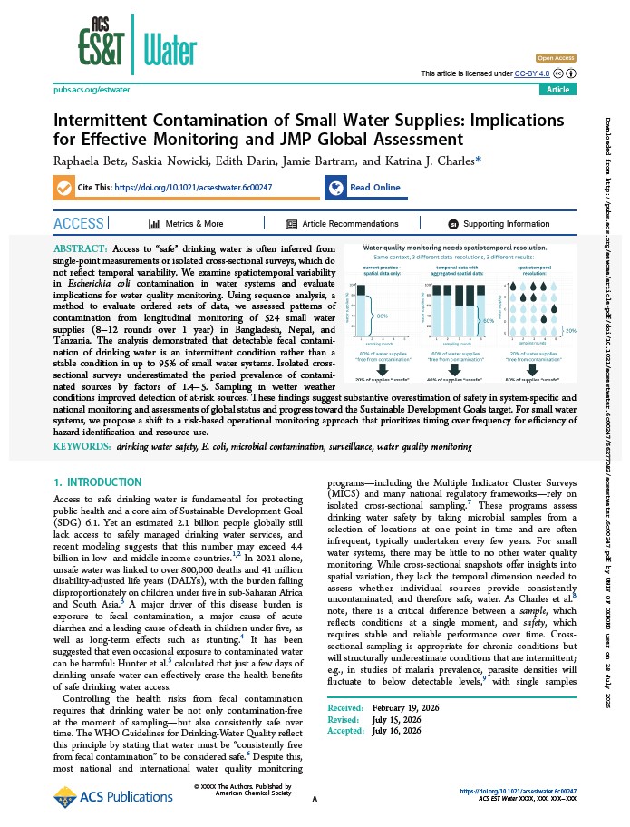 Intermittent contamination article cover