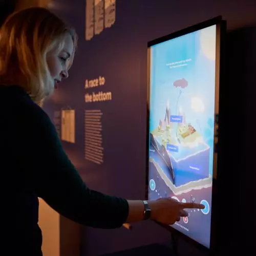 Interactive exhibit at the Fair Water exhibition