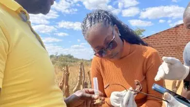 Water quality sampling and testing in Zambia
