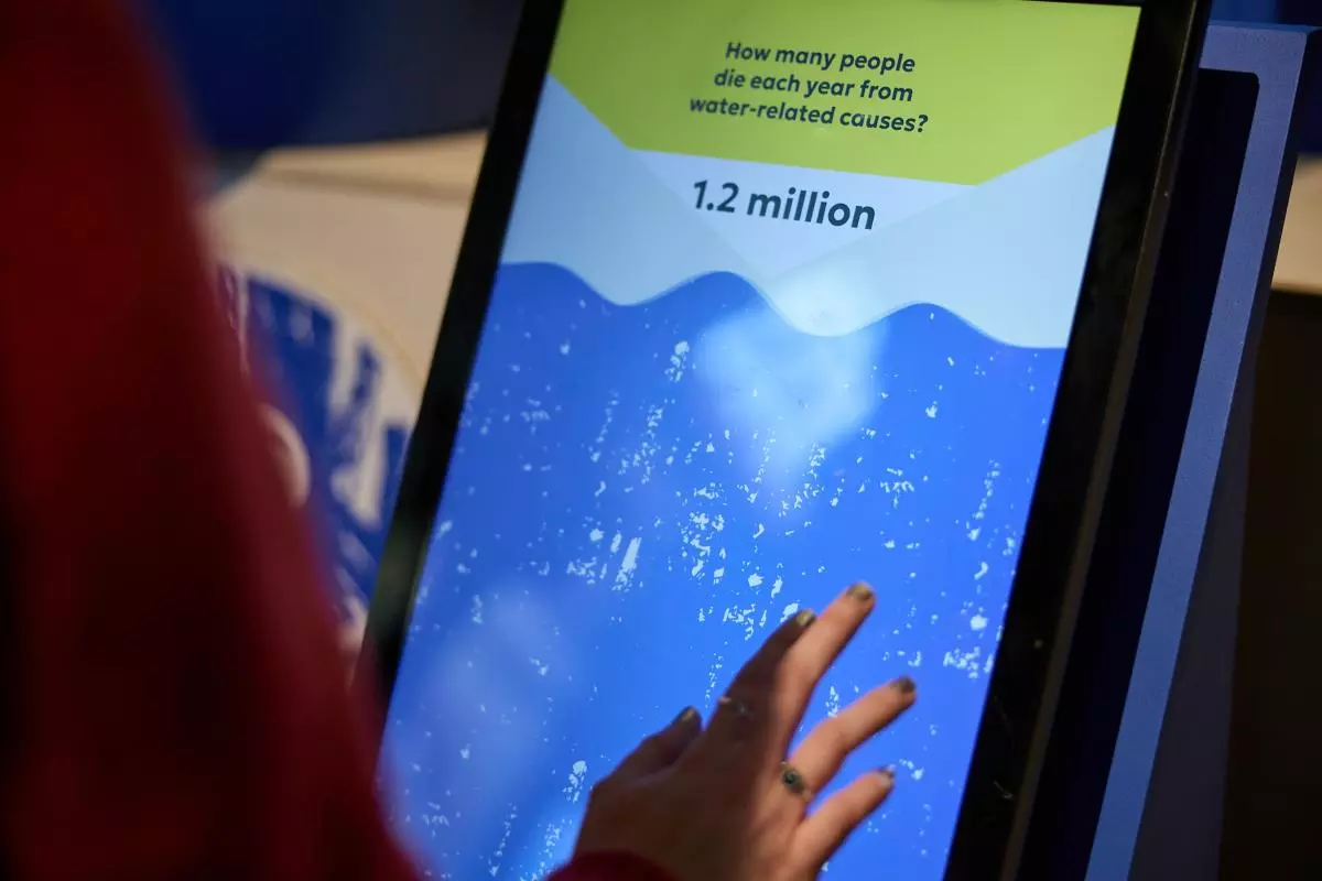 Fair water exhibition touchscreen